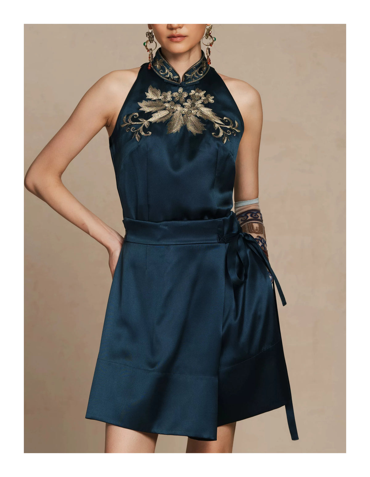 Luxury Heavy Silk Wrap Skort Shorts- 26Y19301Y
