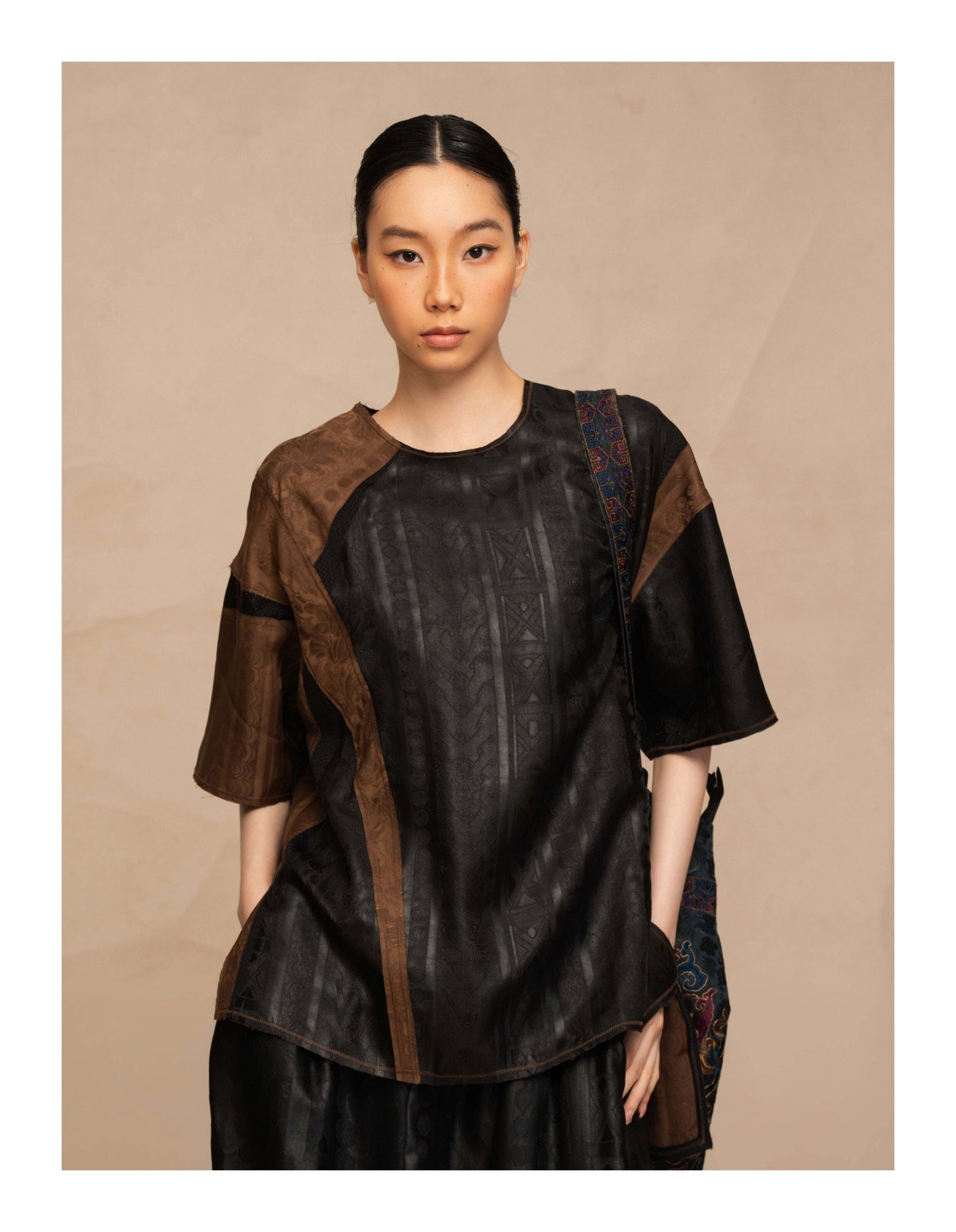 Luxury Unisex Patchwork Silk Top-26Z2Y216409