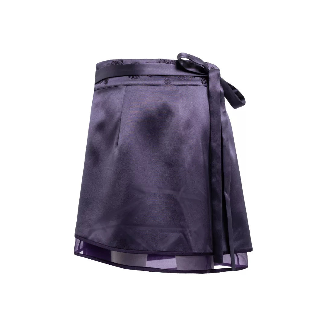 Luxury Twelve Ornaments Silk Wrap Skirt-26ZDQ6634