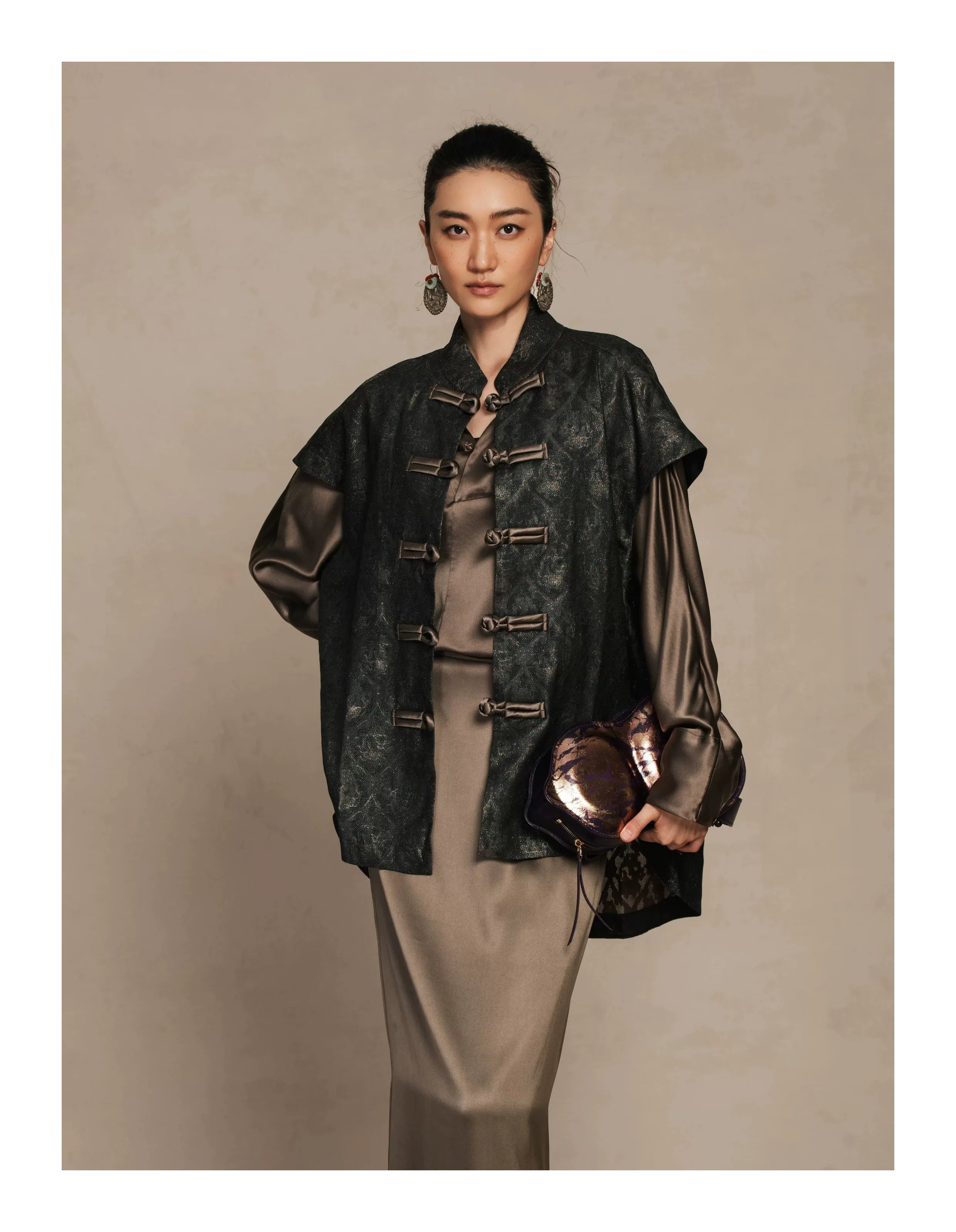 Luxury Four-End Gauze Silk Vest-25Z26116109