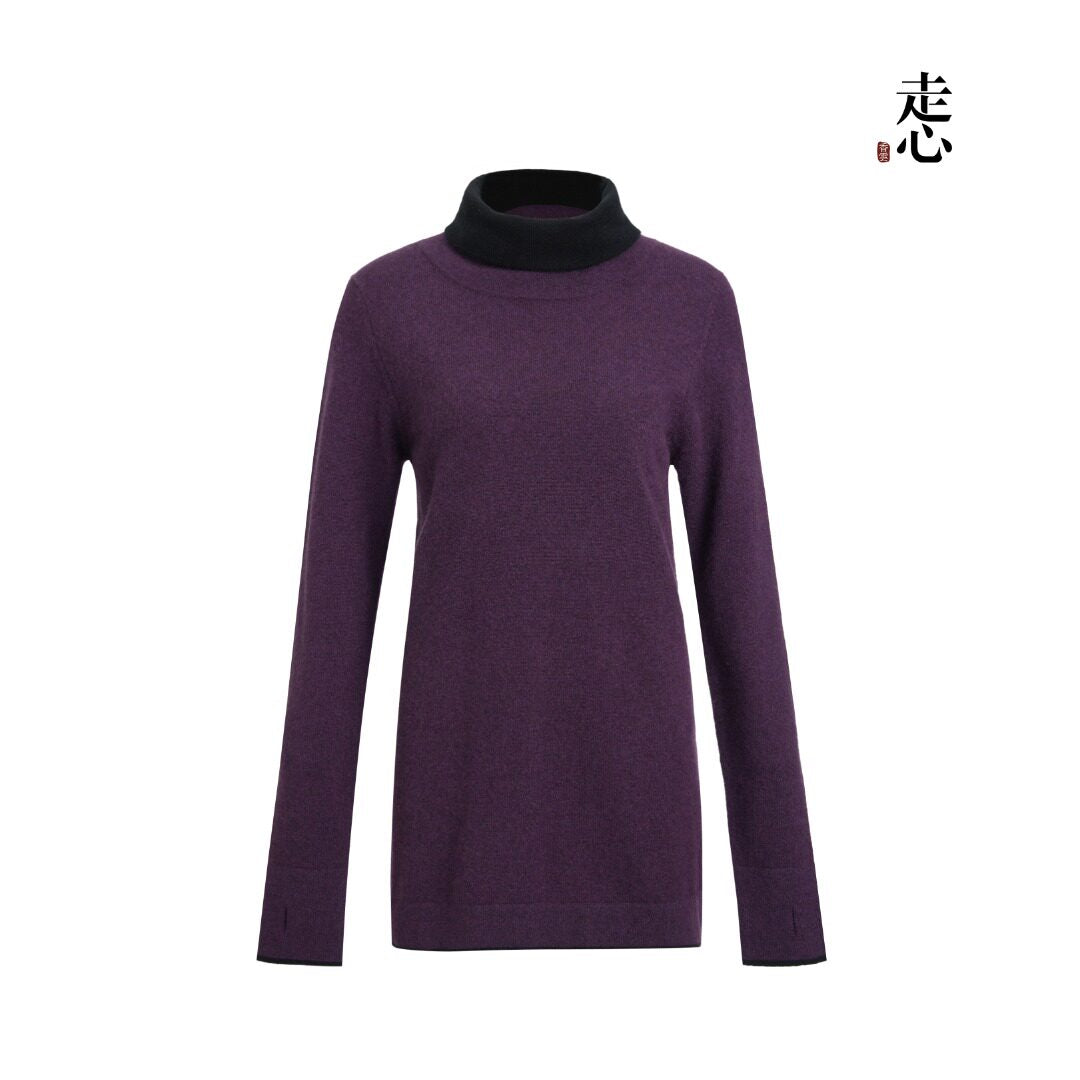 Luxury Pure Cashmere Turtleneck Base Layer-24ZAD0947-ZX