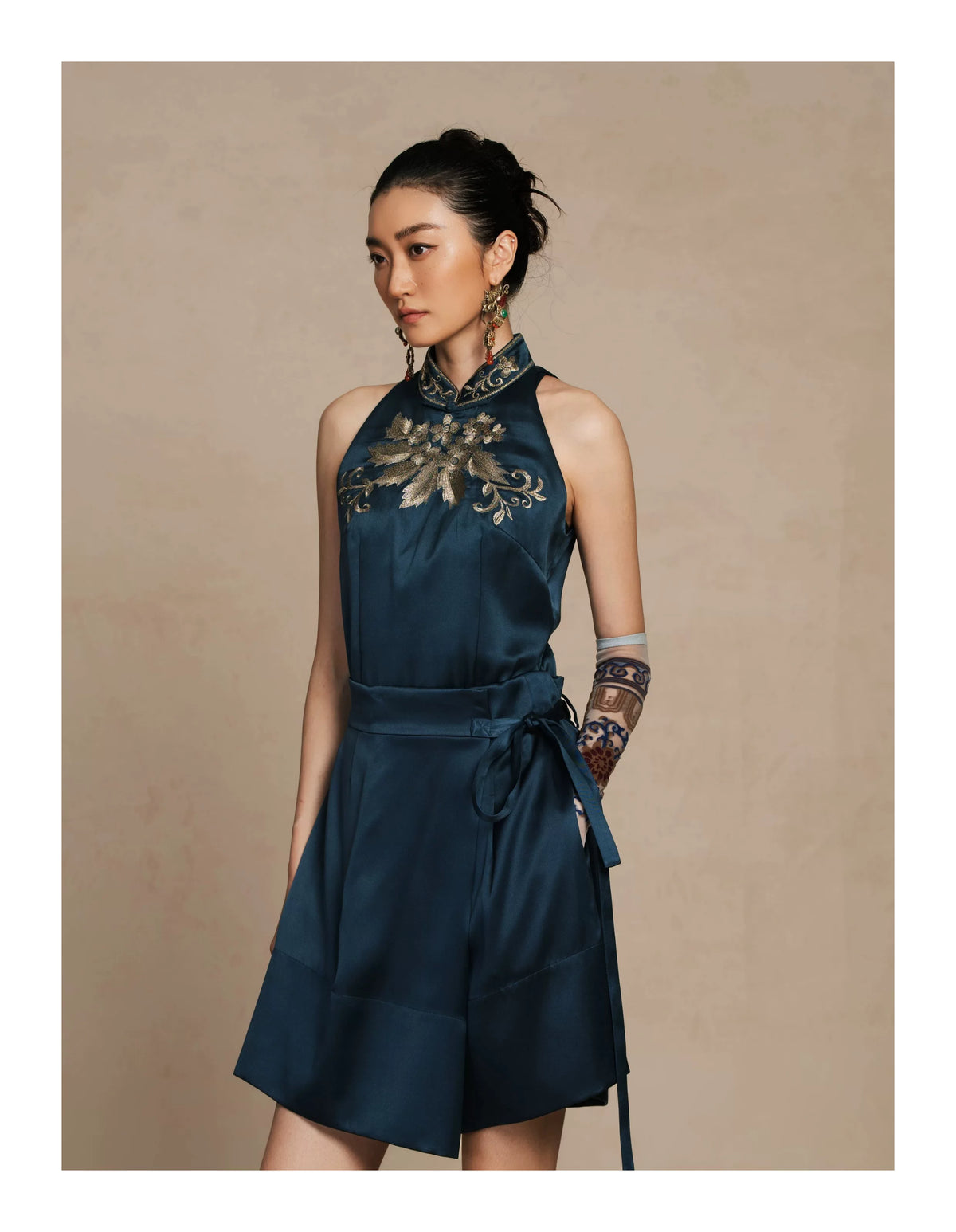 Luxury Heavy Silk Wrap Skort Shorts- 26Y19301Y