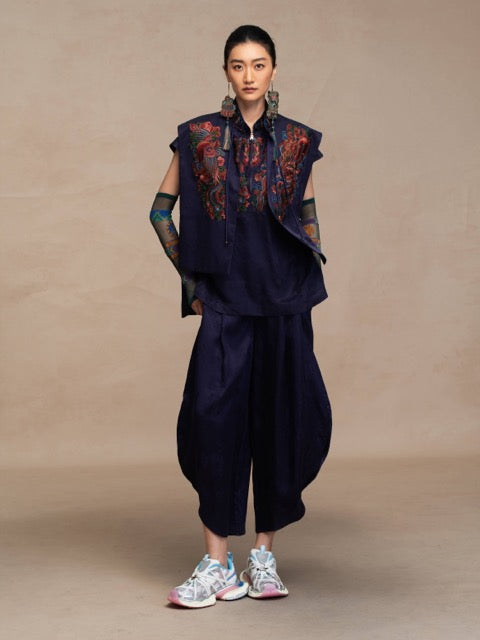 Luxury Silk Balloon Pants - Deconstructed Tulip Trousers-26ZW61F
