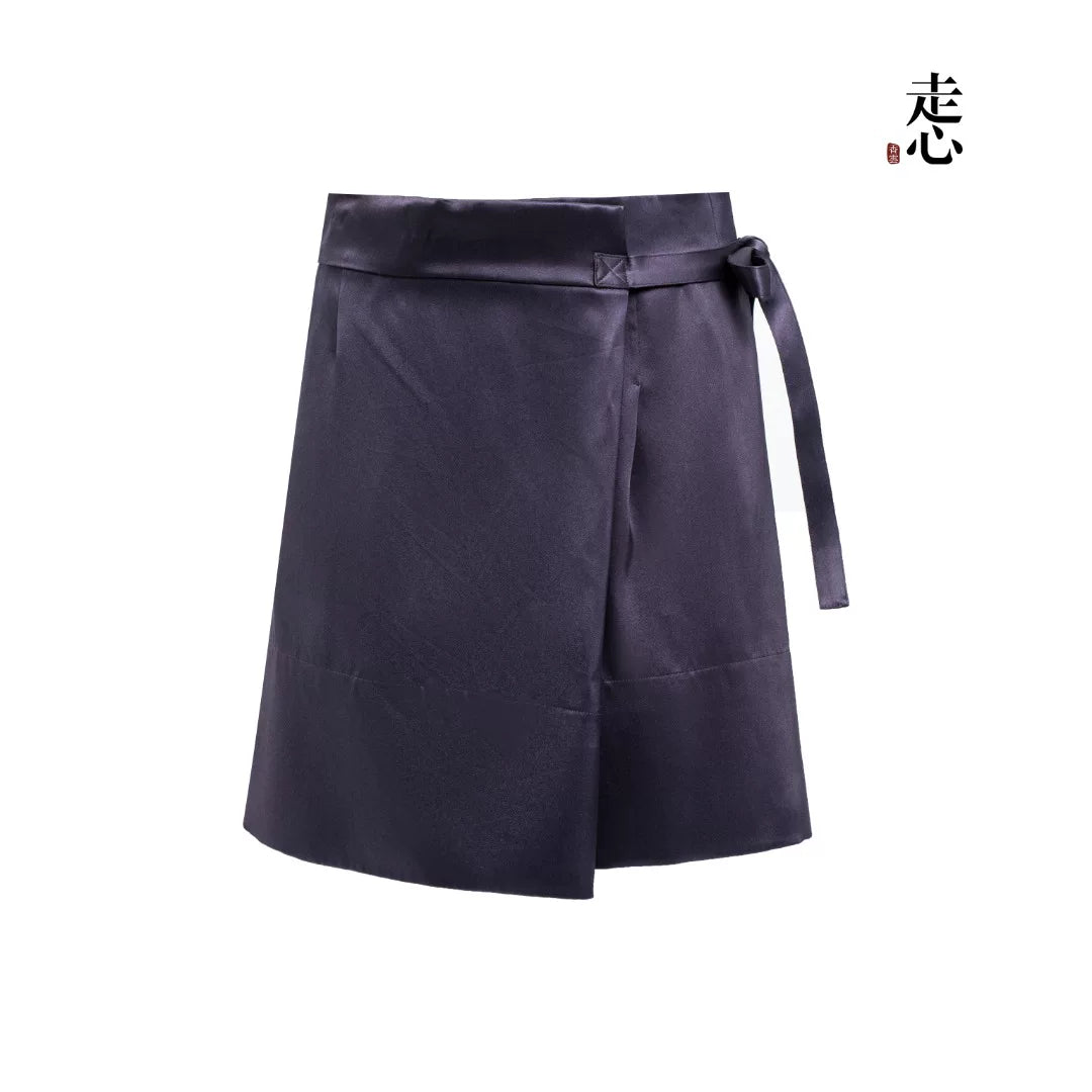 Luxury Heavy Silk Wrap Skort Shorts- 26Y19301Y