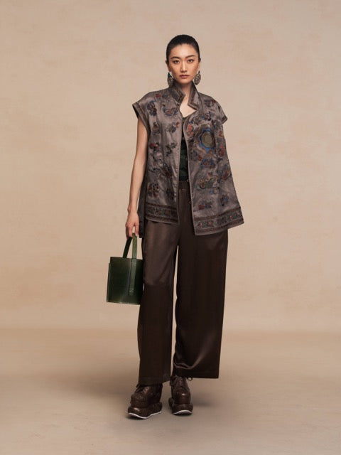Luxury Dunhuang Lotus Silk Organza Blouse-26ZCS6297