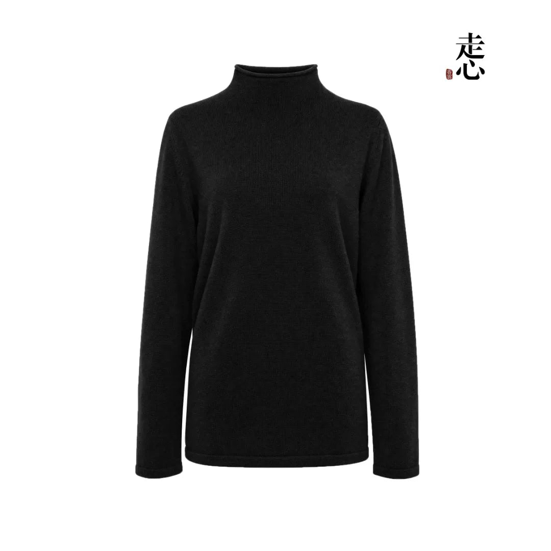 Luxury Blue 270g Pure Cashmere Sweater-26ZX2605