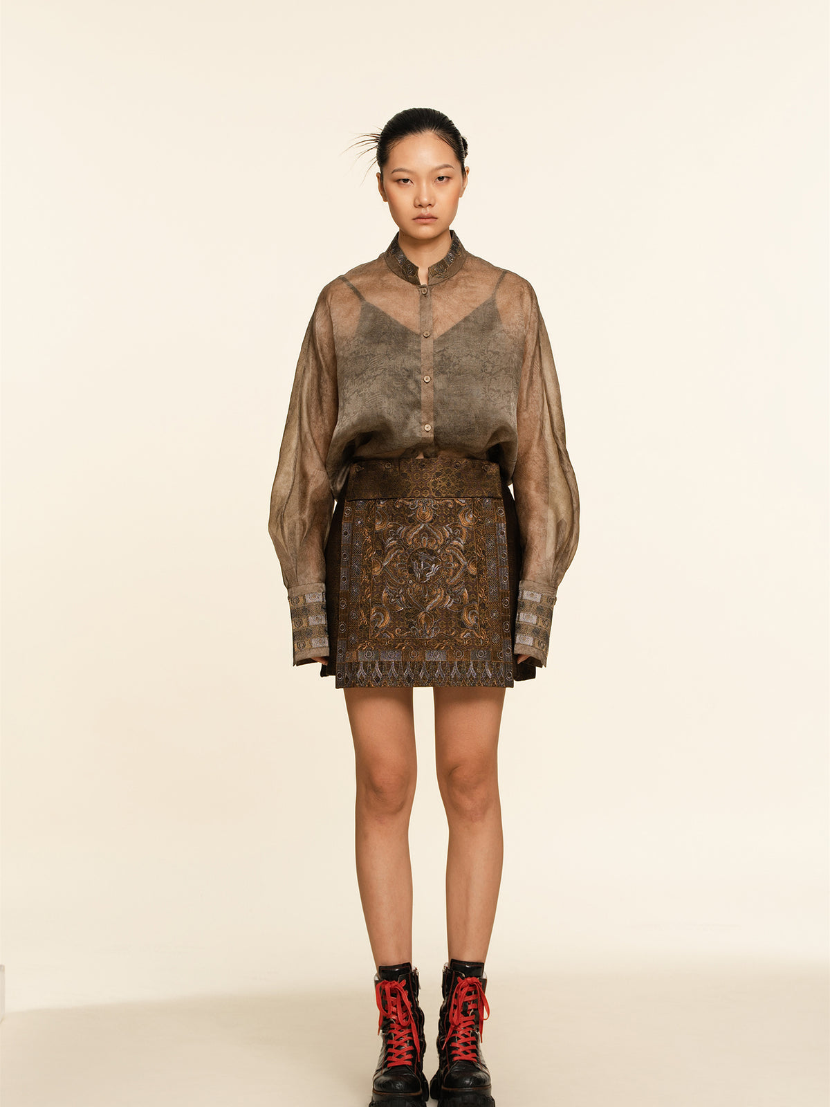 Dunhuang Lotus & Three Hares Skort – 25ZY51360032