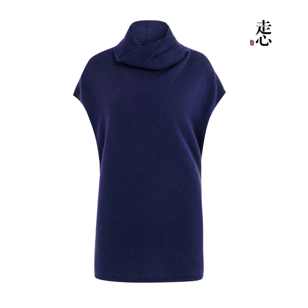 Luxury 225g Pure Cashmere Mock Neck Top-26ZX2621