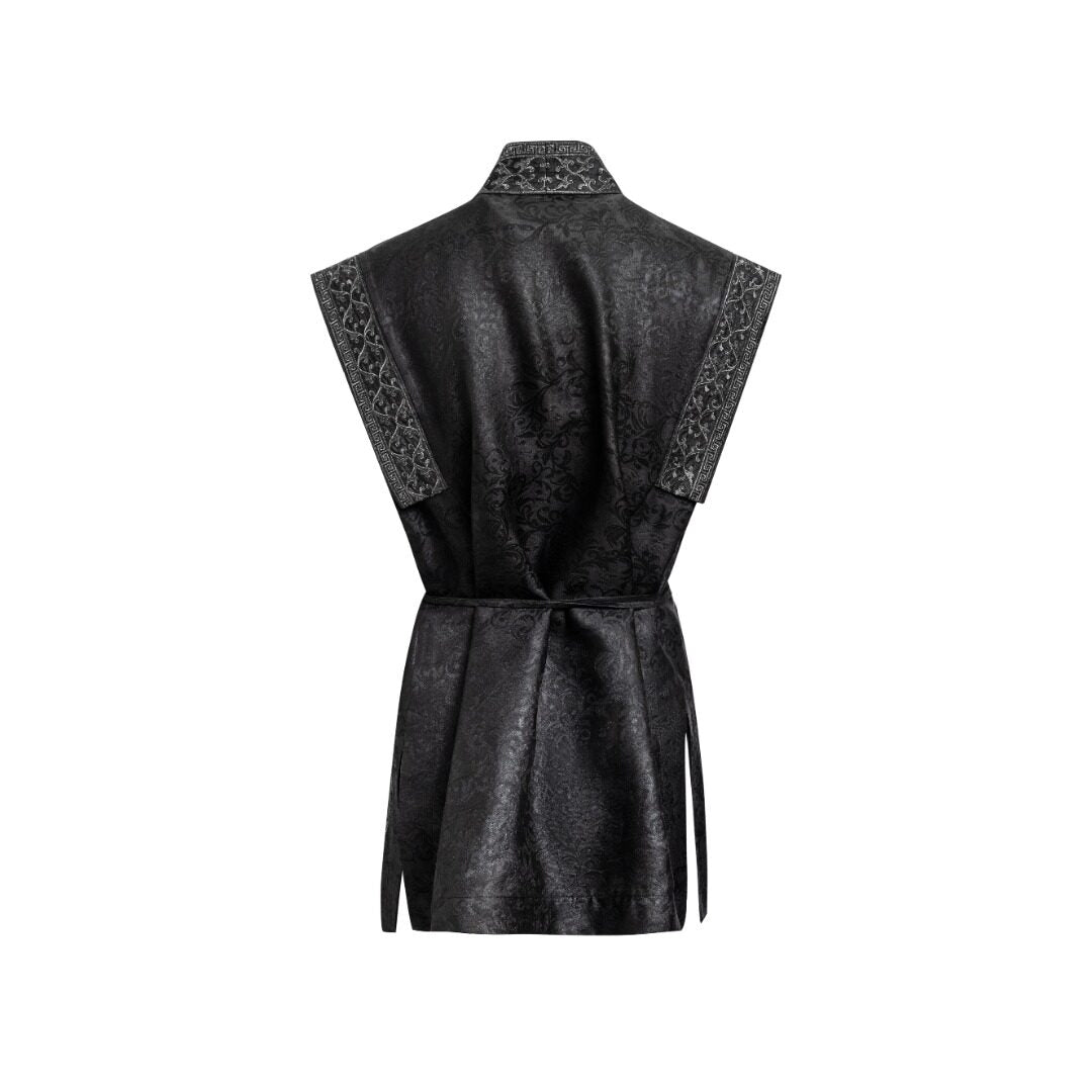 Luxury Phoenix Gambiered Silk Vest-26ZW71F