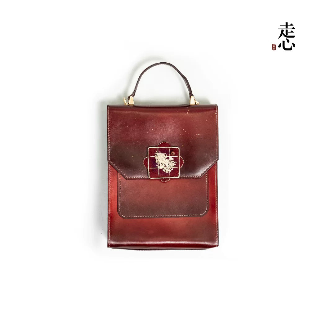 Luxury Peacock Gradient Leather Bag-25ZZZ427