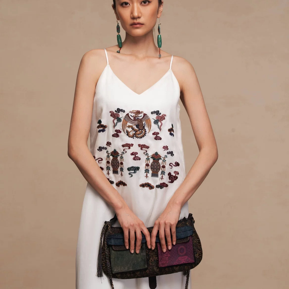 Luxury White Cloud Silk Organza Slip Dress-26ZLY6284