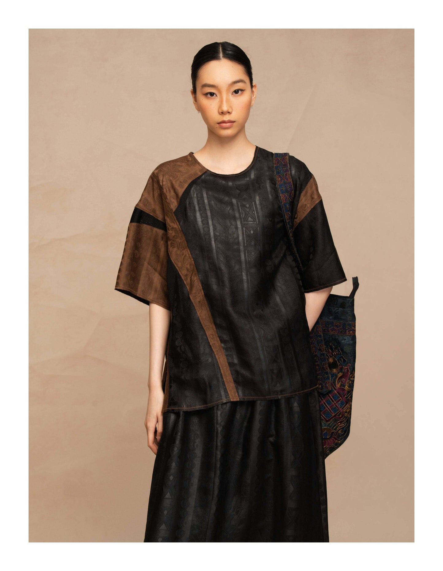 Luxury Unisex Patchwork Silk Top-26Z2Y216409
