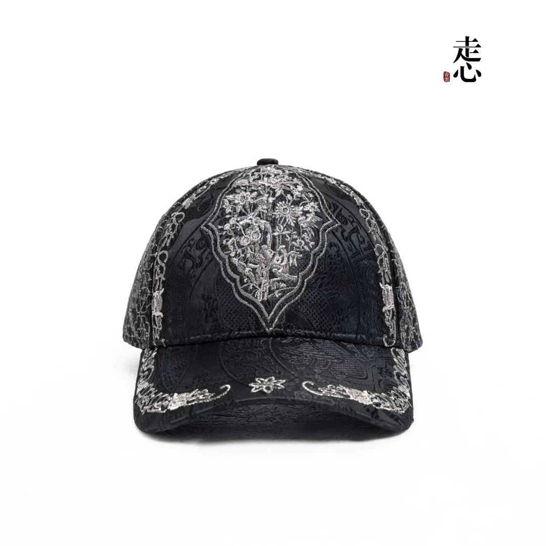 Luxury Embroidered Silk Baseball Cap-25Z1219YK