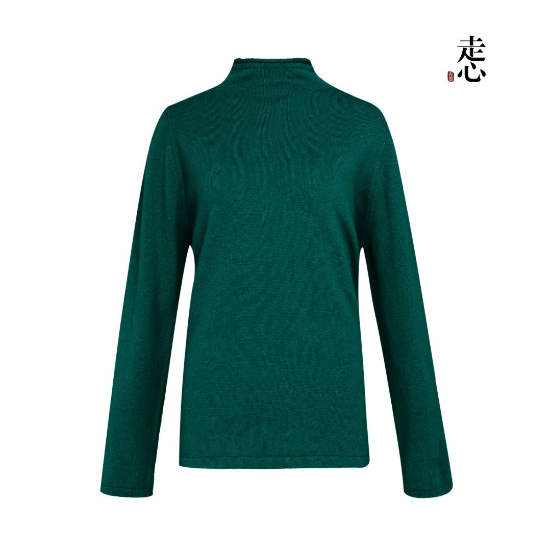 Luxury Blue 270g Pure Cashmere Sweater-26ZX2605