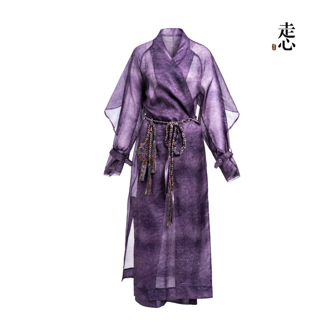 Luxury Sheer Organza Trench Duster Coat-26Y07101