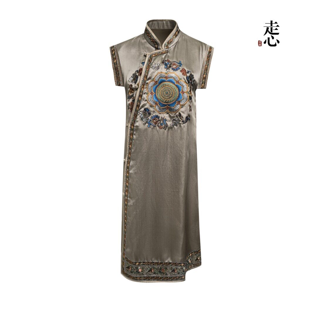 Luxury Dunhuang Caisson Silk Organza Dress-26ZLY6378