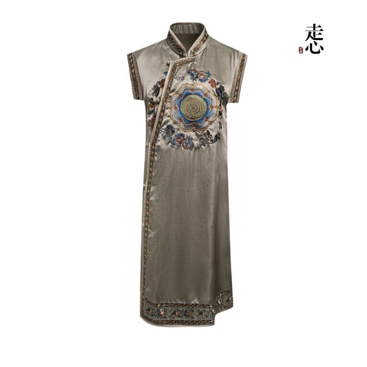 Luxury Dunhuang Caisson Silk Organza Dress-26ZLY6378
