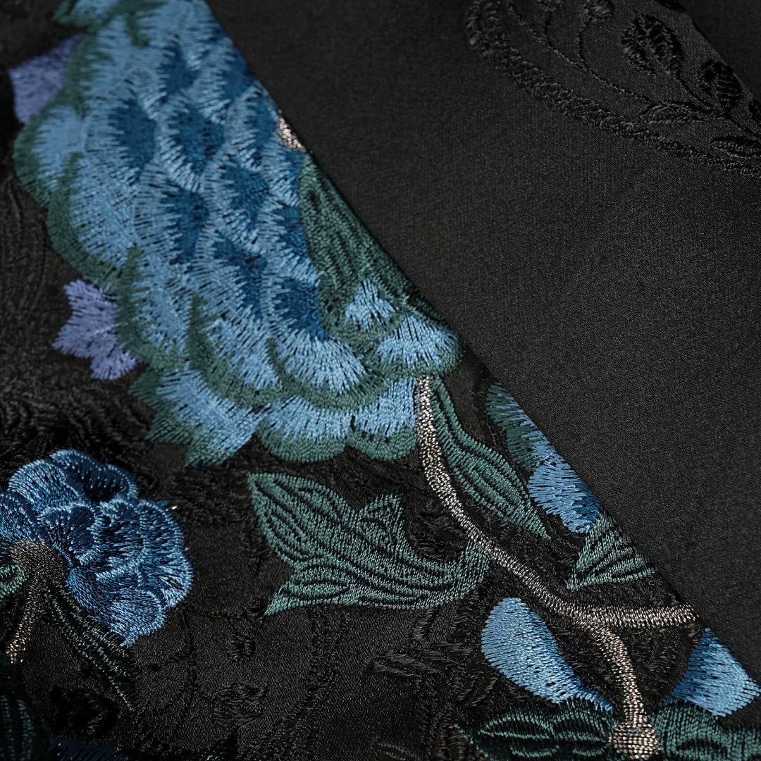 Luxury Black Luoyue Silk Wrap Vest-26Z147M