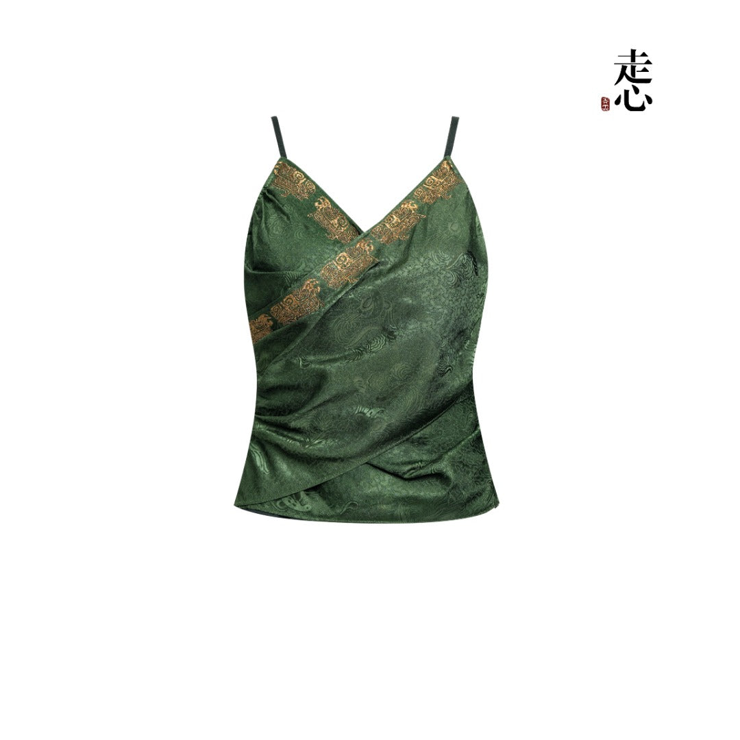 Xiangyun Silk Open-Back Top