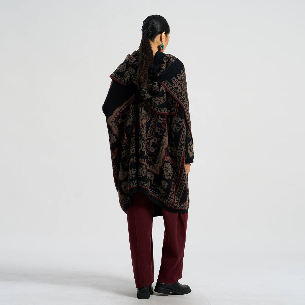 Luxury 935g Beasts Cashmere Cardigan Wrap-24ZX2405
