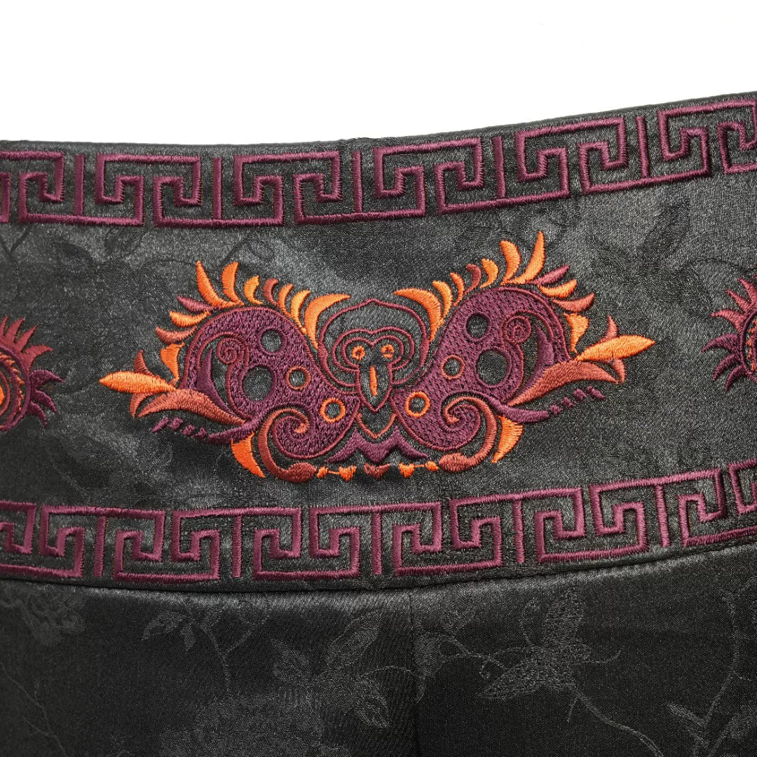 Luxury Silk Harem Pants Butterfly Mother-25ZKZ5995
