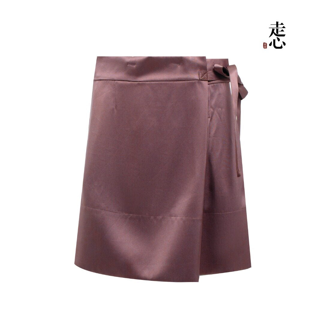 Luxury Heavy Silk Wrap Skort Shorts- 26Y19301Y