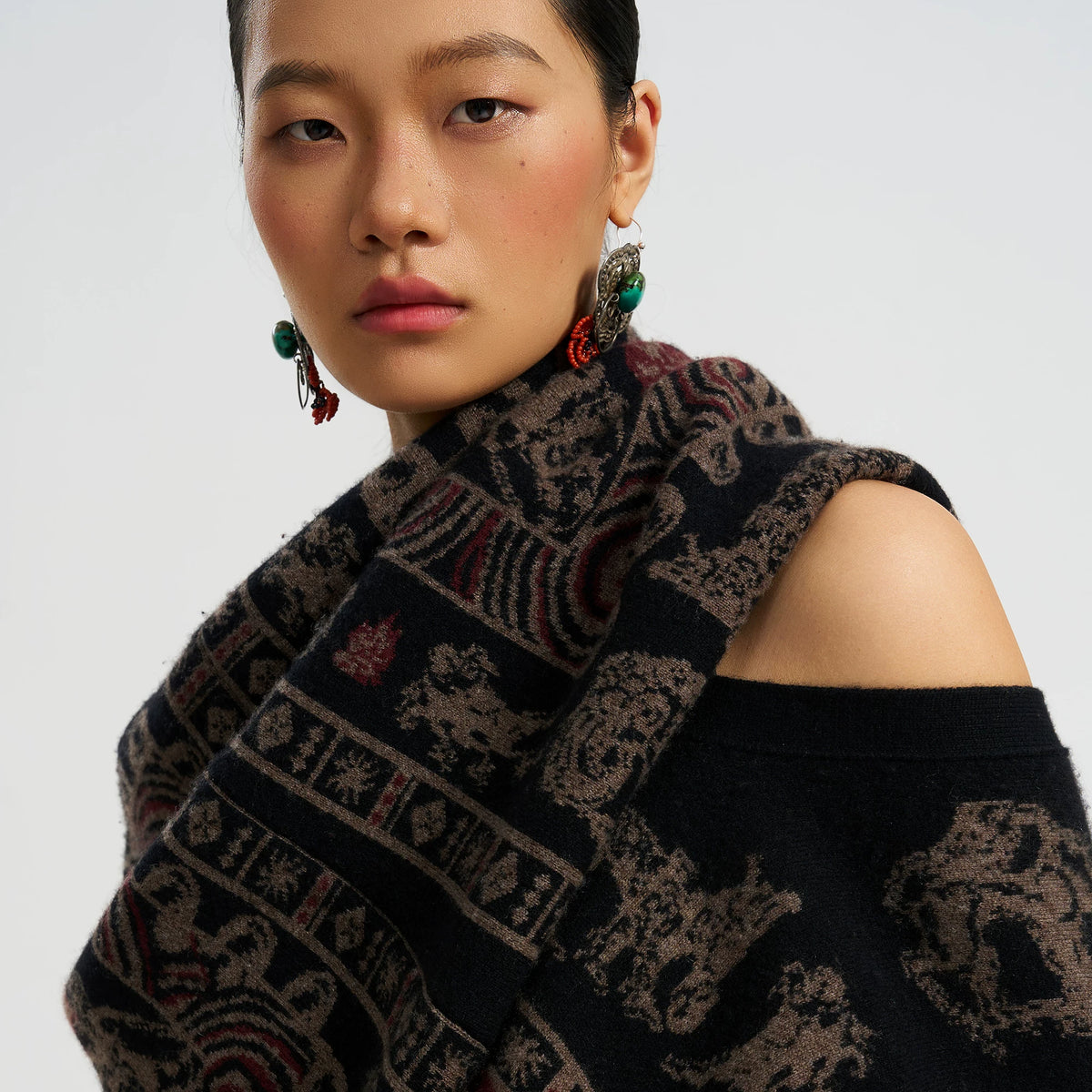Luxury 935g Beasts Cashmere Cardigan Wrap-24ZX2405