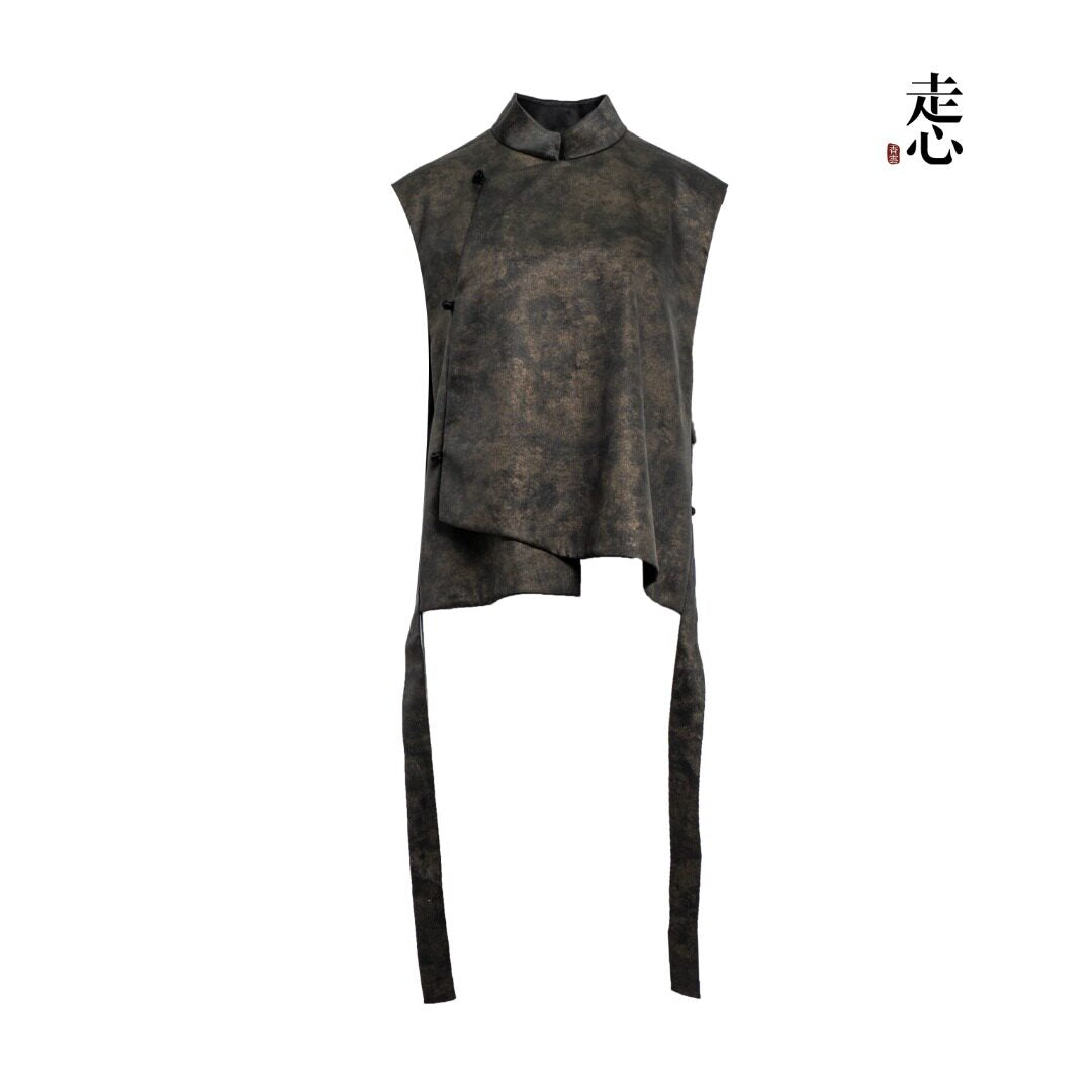 Luxury Gilded Silk Streamer Vest-26Z2H216689