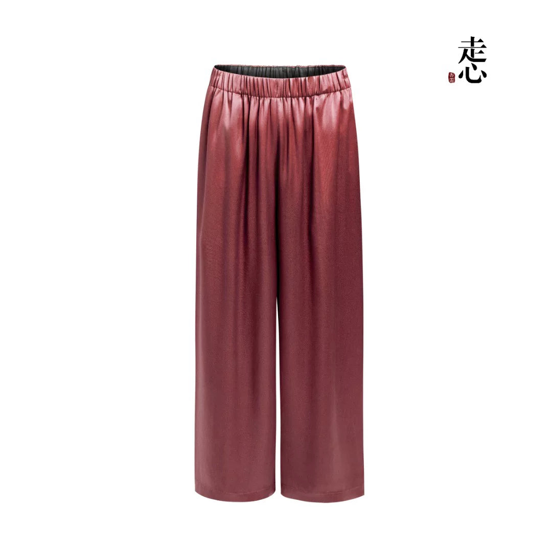 Luxury Heavy Silk Wide-Leg Palazzo Pants-26Z26311169