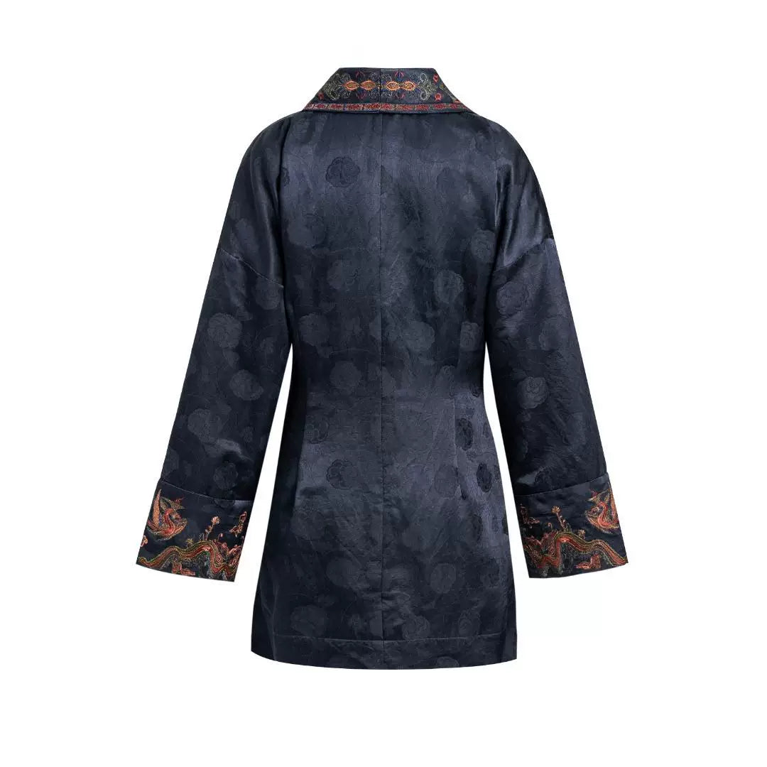 Luxury Nine-Colored Deer Silk Wrap Robe-24Z33801