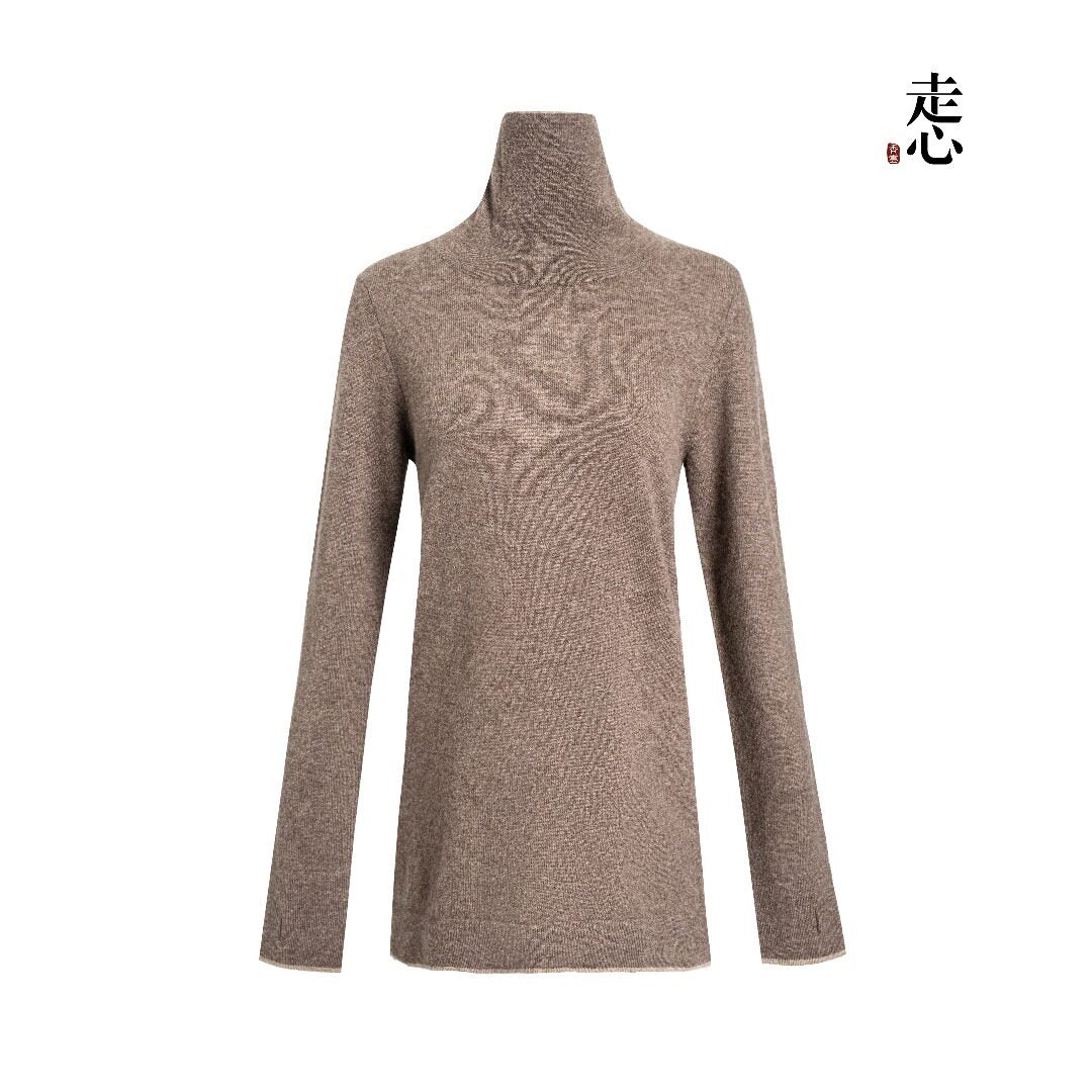 Luxury Pure Cashmere Turtleneck Base Layer-24ZAD0947-ZX