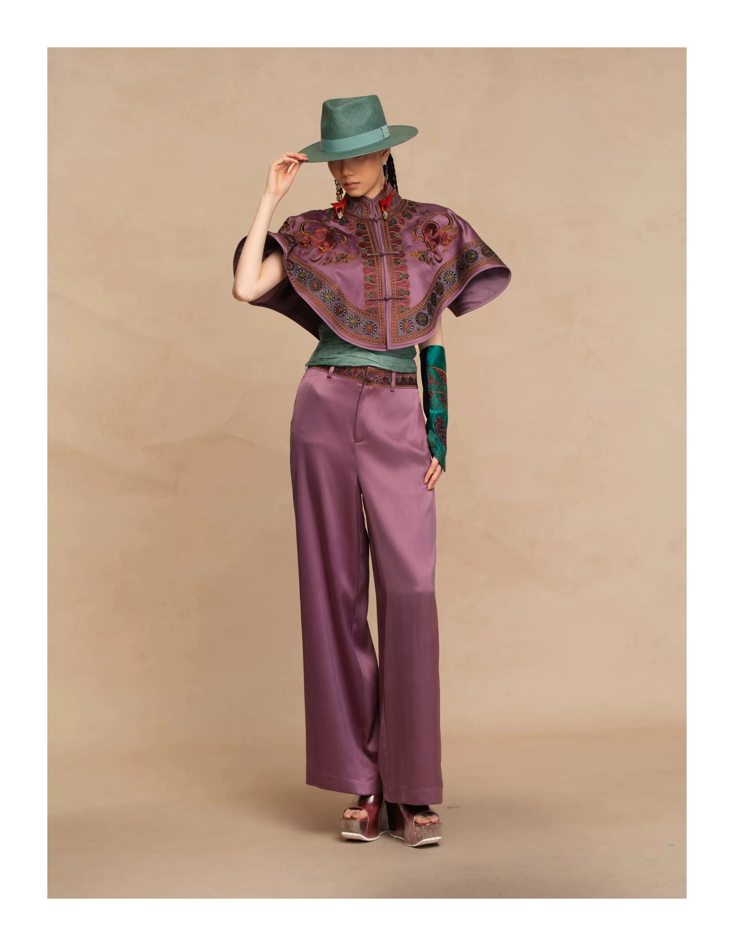 Luxury Heavy Silk Wide-Leg Palazzo Pants- 26ZKZ6317