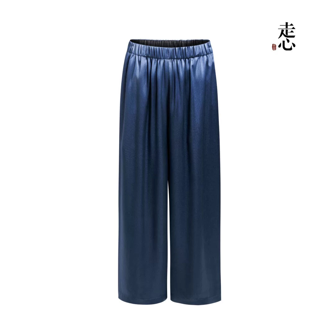 Luxury Heavy Silk Wide-Leg Palazzo Pants-26Z26311169