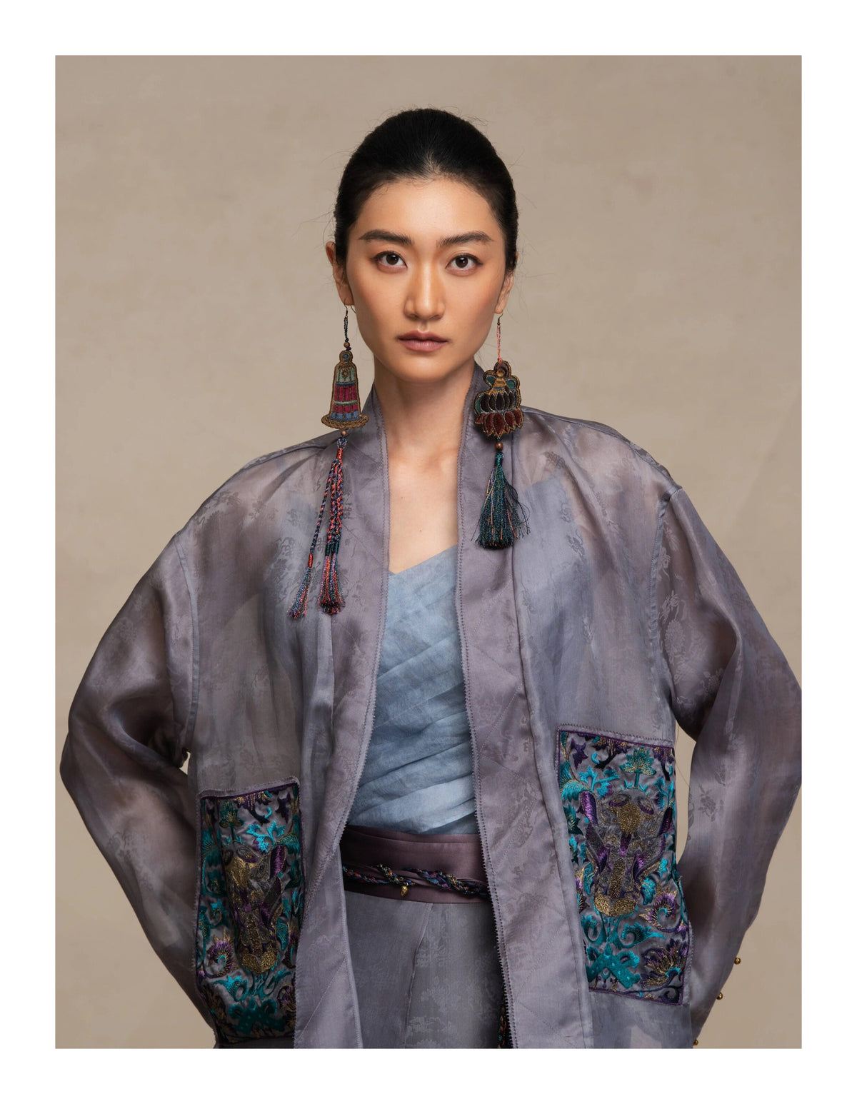 Luxury Forbidden City Silk Kimono Jacket-26Y07801