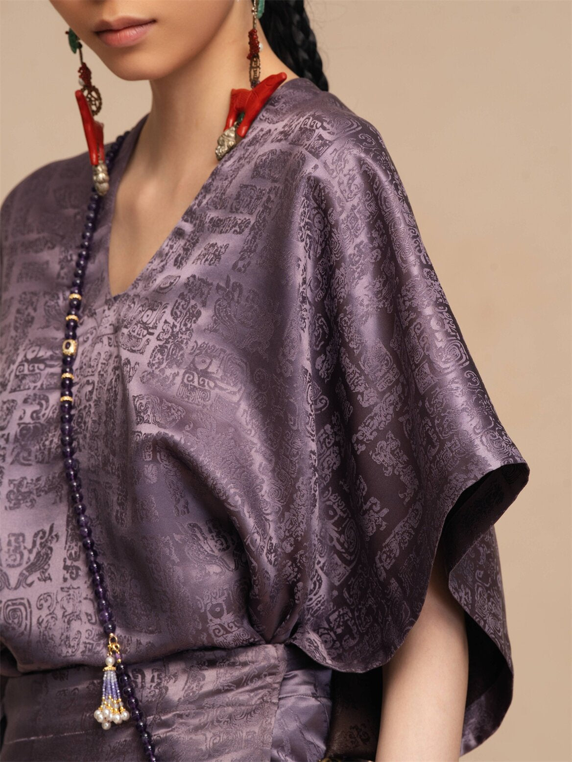Luxury Twelve Emblems Silk Wrap Dress-26Z2Y215179