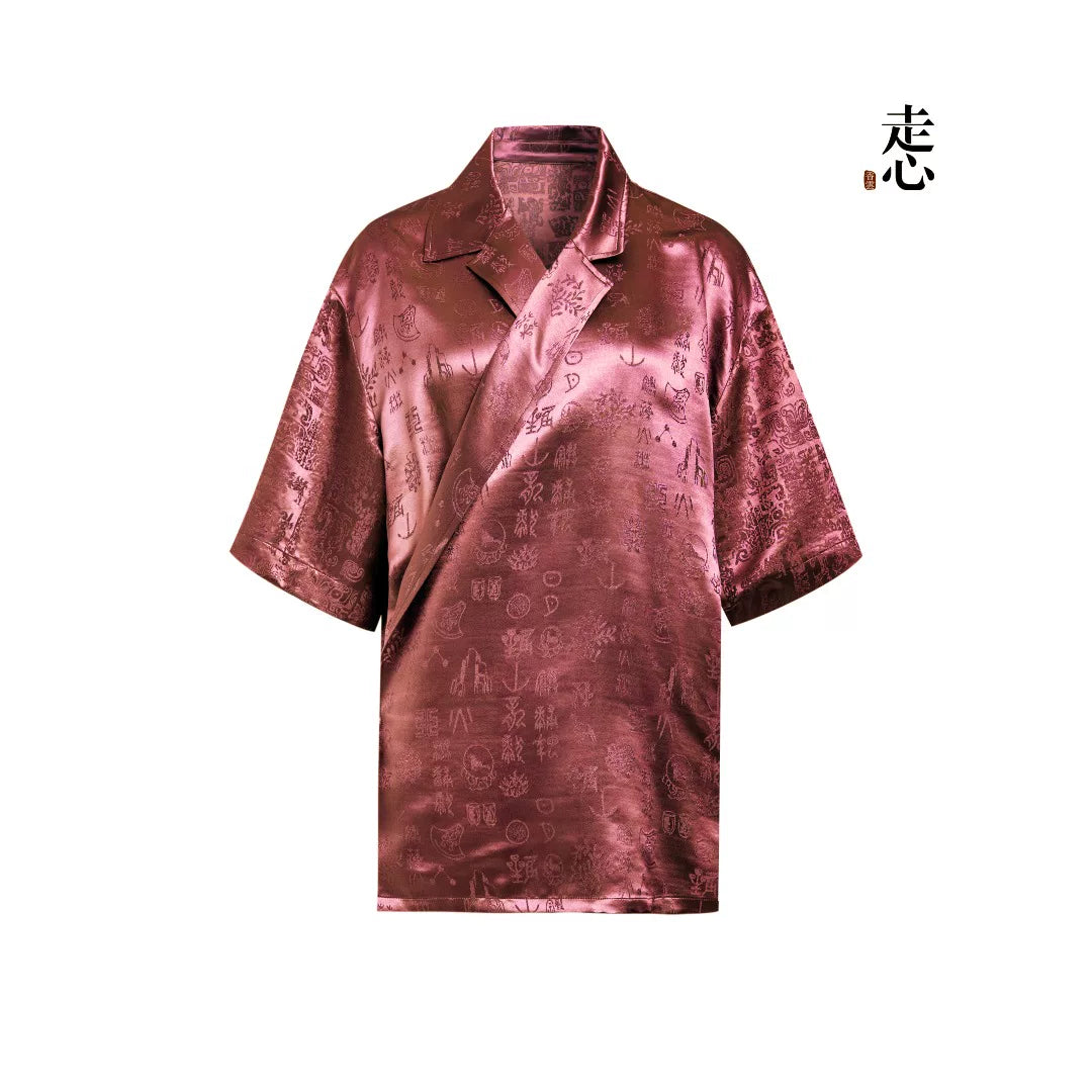 Luxury Glacial Blue Silk Crossover Top-26Z76218099