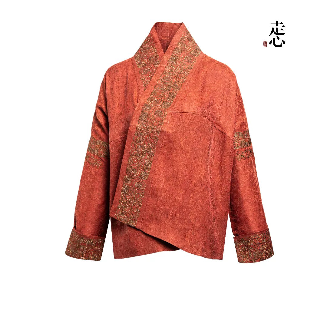Luxury Plum Heavy Silk Kimono Cardigan-26ZW055F