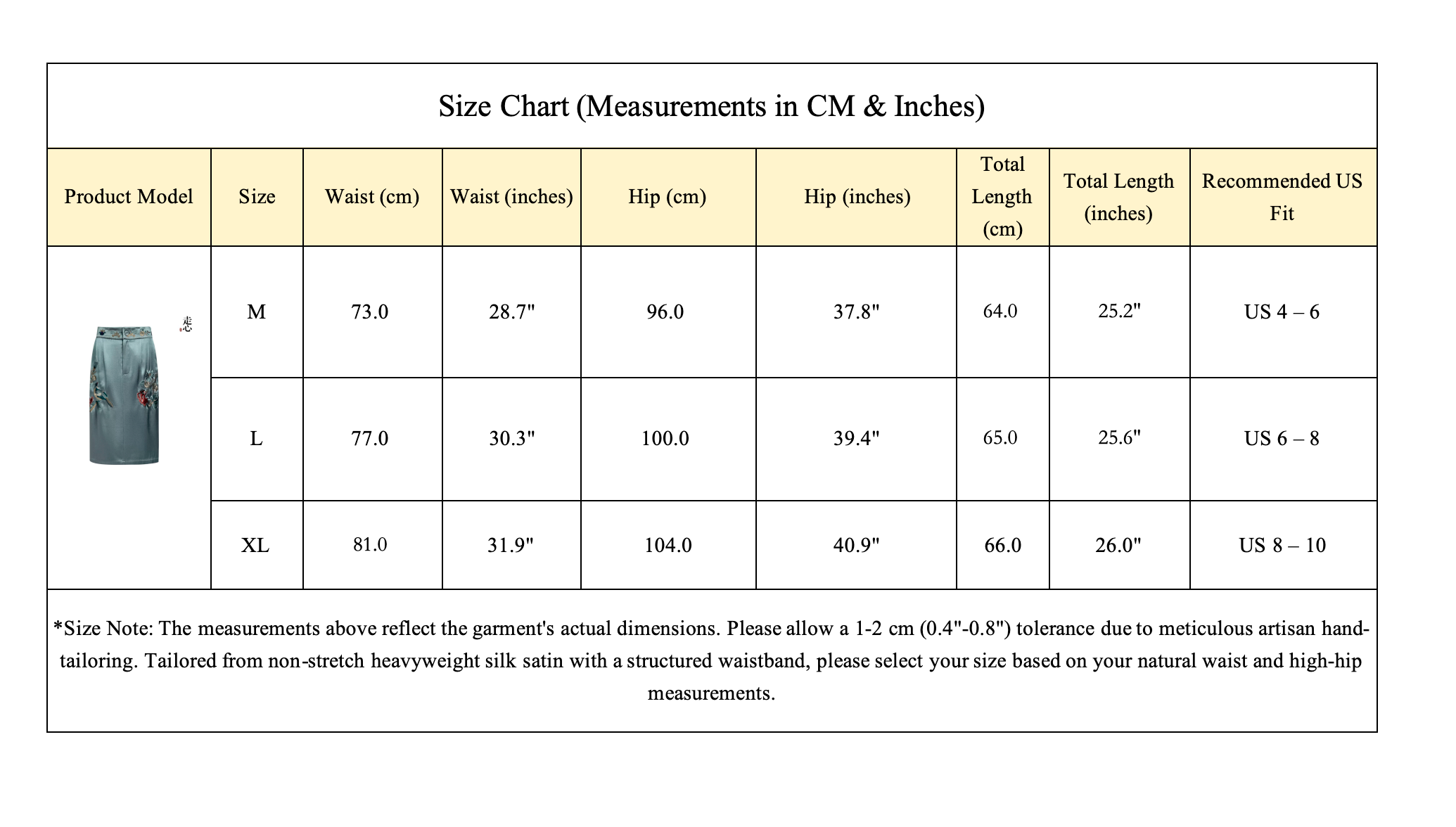Luxury Celadon Silk Peony Pencil Skirt- 26ZDQ6568